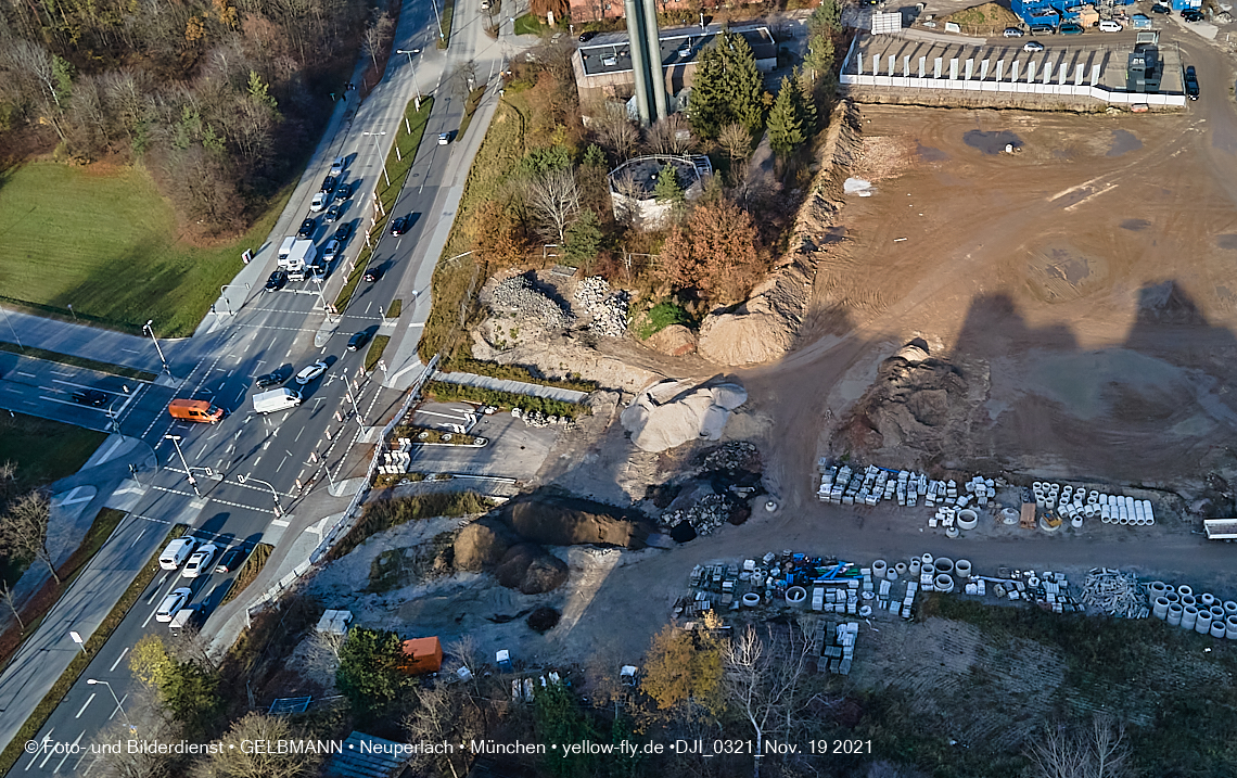 19.11.2021 - Luftbilder von der Baustelle Alexisquartier und Pandion Verde in Neuperlach